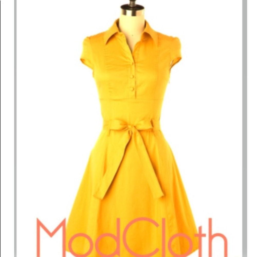 PINK Modcloth Tropical Wear XL Retro Dress